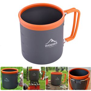 Camp Kitchen Kit d'ustensiles de cuisine 480 ml WIDESEA Tasse de camping en aluminium Vaisselle d'extérieur Voyage Pique-nique Tasse à boire Orange PP BBQ Équipement de table 230905