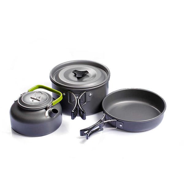 Campamento Cocina Camping Equipo de viaje Vajilla Utensilios de cocina Kit Ollas Quemador Estufa de gas Accesorios Utensilios de cocina Juegos Picnic BBQ Suministros P230506