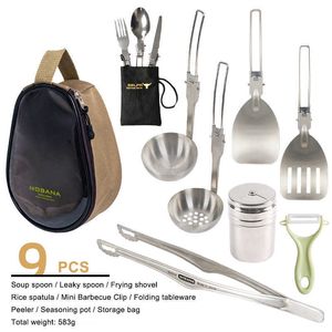 Camp Kitchen Outdoor Cooker Set Mini Juego de vajilla plegable Camping Picnic Barbacoa Pesca Utensilios de cocina Accesorios para acampar P230506