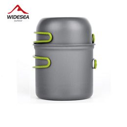 Camp Keuken Widesea Ultralight Kamperen Kookgerei Outdoor Servies Pot Set Wandelen Picknick Reizen Toeristische Gerechten Benodigdheden Uitrusting 230621