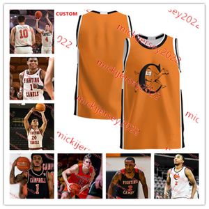 Campbell Fighting Camels Basketball Jersey Joshua Lusane Wesley Johnson 25 Darwin Randolph 30 Anthony Dell'Orso Colby Duggan Campbell Maillots cousus sur mesure pour hommes