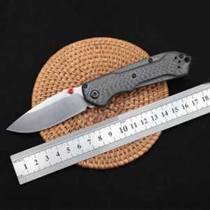 Cuchillo plegable BM 565-1 para acampar, mango de fibra de carbono, caza al aire libre, supervivencia, defensa de seguridad, cuchillos militares de bolsillo