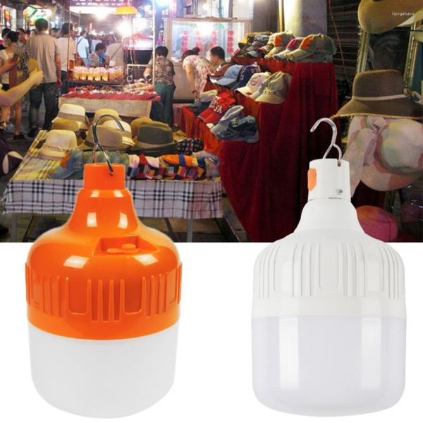 Lámpara de bombilla para acampar, luz LED colgante recargable por USB, iluminación de carpas de emergencia portátil para interiores y exteriores