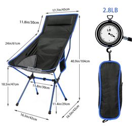 Chaise de Camping chaises de camp pliantes légères portables pour jardin sac à dos en plein air randonnée voyage pique-nique pêche plage 240125