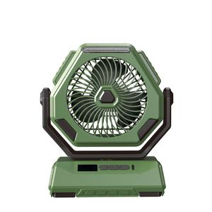 Ventilador de campamento al aire libre en casa USB USB recargable ventiladores de techo oscilante ventilador portátil de aire acondicionado inalámbrico ventiladores de escritorio eléctrico de escritorio inteligente con iluminación