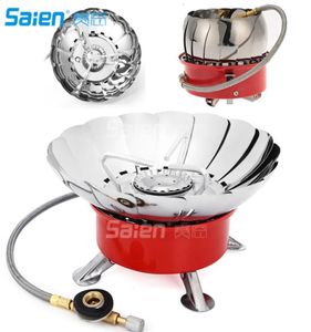 Cuisinière à gaz de camping brûleur coupe-vent sac à dos réchauds de randonnée portable léger extérieur pliant propane avec allumage piézo-électrique6640471