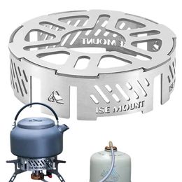 Camping cuisinière à gaz pare-brise en acier inoxydable réchauds de Camping anneau coupe-vent cuisinières à gaz en plein air pare-brise multifonctionnel 231229