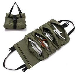 Camping randonnée Roll Multi-Purpose Tool Up Bag Clé Poche Hanging Zipper Carrier Tote Q0721