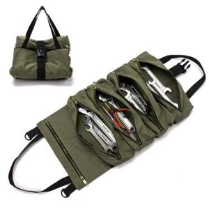 Camping randonnée Roll Multi-Purpose Tool Up Bag Clé Poche Hanging Zipper Carrier Tote Q0721