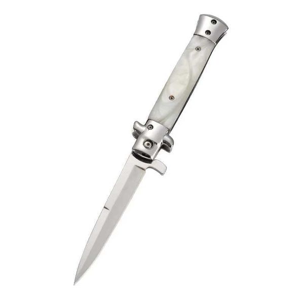 Couteaux de chasse de camping 225MM 58HRC couteau pliant Cutter couteaux de poche Multi plongée survie acier tactique couteau en acier Stiletto Camp Knife 240312