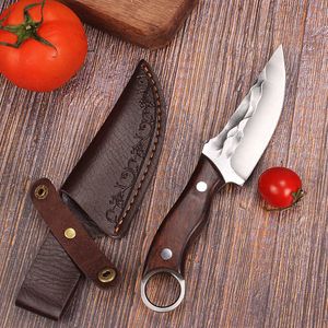 Camping jachtmessen Messen Keukenmes 5cr15 Roestvrij staal vlees Cleaver Fruit Knife Butcher Mes Outdoor Portable Camping Knife P230506