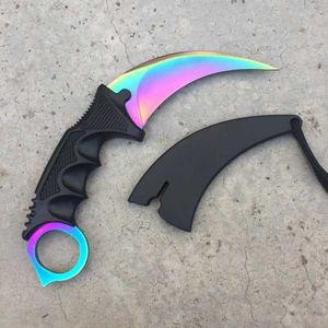 Cuchillos de caza para acampar CSGO Counter Strike Machetes Cuchillo Hoja de acero inoxidable Mango de plástico Herramientas para acampar al aire libre Venta calienteHKD230626