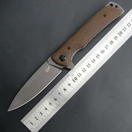 Couteaux de chasse de camping Eafengrow EF962 couteau de poche D2 lame + manche micarta couteau pliant couteau de Camping de survie tactique edc outil extérieur P230506
