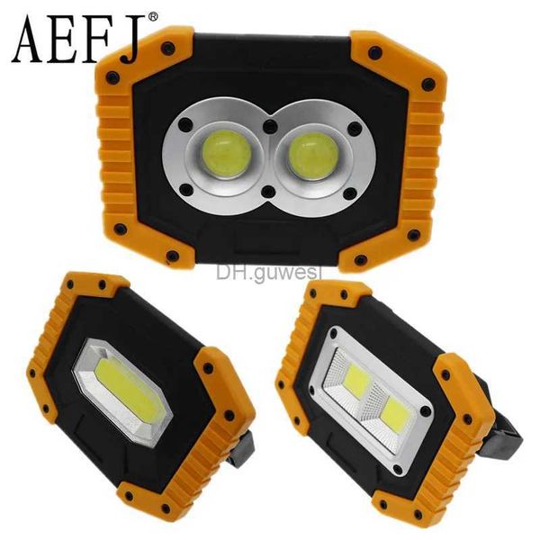 Linterna para acampar 40W LED Foco portátil Luz de trabajo LED Recargable 18650 Batería Lámpara para exteriores para caza Camping Linterna lateral YQ240124