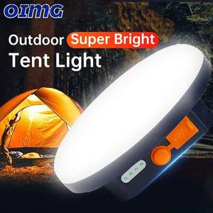 Campinglantaarn 7200 mAh Oplaadbare lantaarn Draagbare magneet Noodverlichting Kampeeruitrusting Hangende tentlamp Krachtige LED-werklamp voor buiten Q231116