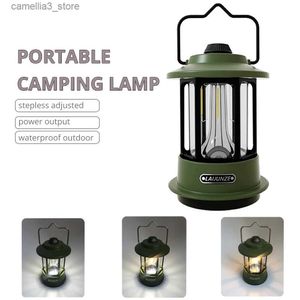 Lanterne de camping 8000 lumens rétro lumières de camping lanternes LED rechargeables extérieures camping éclairage de secours rechargeable par USB lumières portables Q231116