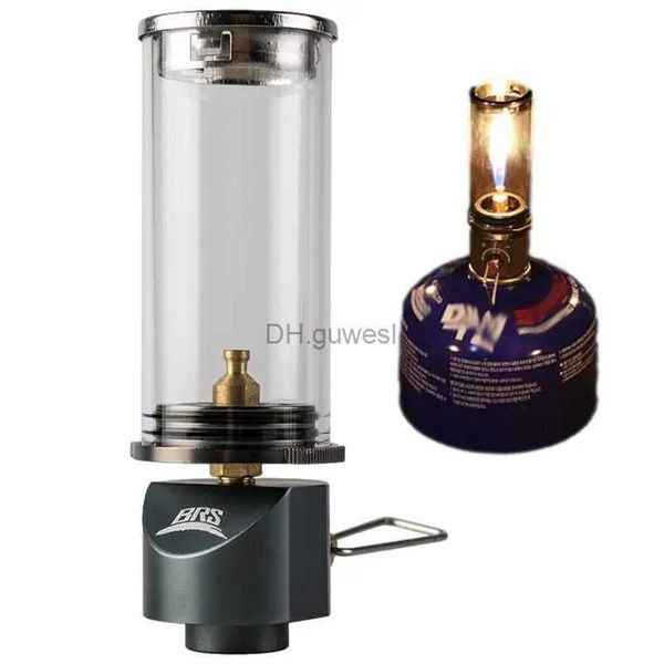 Lanterne de Camping BRS-55 lanterne portative lumières à gaz coupe-vent cuisinière à gaz lumière de Camping couvercle en verre lumière de vapeur lumières de tente extérieure lanterne YQ240124