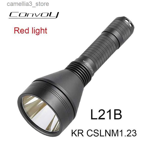 Linterna para acampar Convoy L21B KR CSLNM1.23 LED Luz roja 12 grupos Alta potencia 21700 Antorcha de flash Luz Linterna de largo alcance Lámpara para acampar Caza Q231116