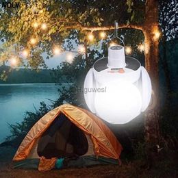 Lanterne de camping Ampoule LED solaire respectueuse de l'environnement Lanterne de camping suspendue rechargeable DC Lampe de travail d'urgence étanche pour la randonnée et la pêche YQ240124