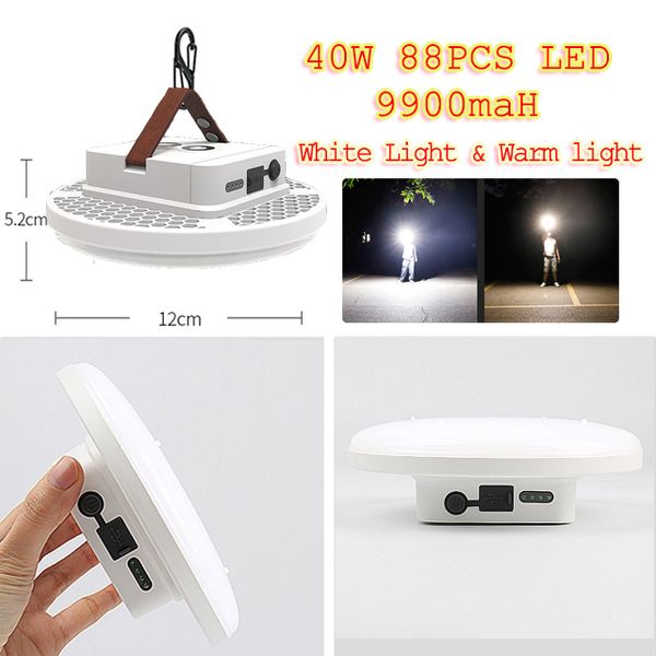Linterna de camping LED de alta potencia 15600 mah con potente linterna de pesca Reparación de trabajo al aire libre