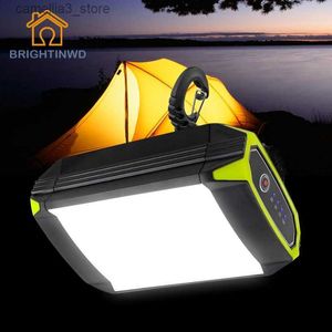 Lanterne de camping LED Camping Light Lanterne rechargeable USB pour lampe de tente extérieure Portable Mobile Power Bank Lumières de secours pour barbecue randonnée Q231115