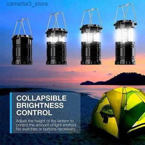 Lanterne de Camping multifonctionnelle, banque d'énergie solaire, lampe de poche d'urgence, lanterne télescopique COB, lampe à main pour Camping randonnée pêche Q231116