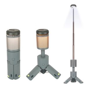Lampe de camping Lampe de nuit télescopique et pliable Éclairage mobile Batterie 10000mAh Lampe de route magnétique intégrée Flash Light 240327