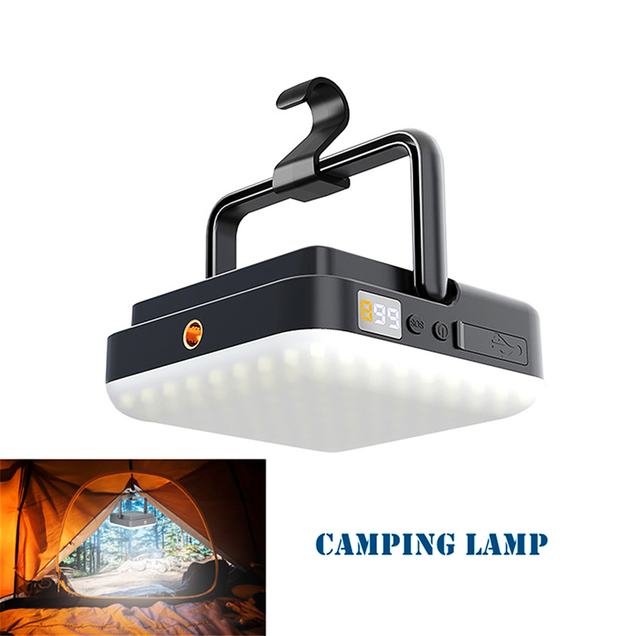 Lampes de camping Lampes de tente à LED pour l'extérieur Charge d'urgence Aimant multifonctionnel super lumineux Étanche Randonnée Lampe de travail USB rechargeable
