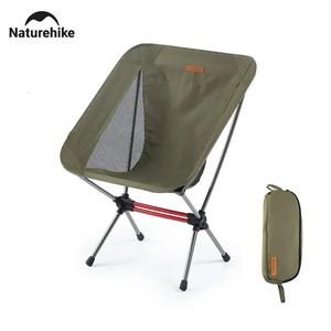 Camping lune chaise légère Portable en alliage d'aluminium siège pliant sac à dos chaise en plein air randonnée pêche chaise de plage 240220