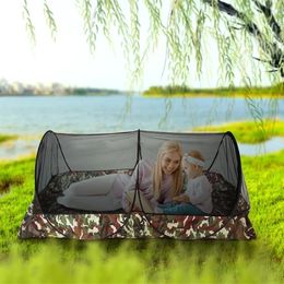 Camping Mosquito Net Tents Tents impermeable Plegado Plegado Portable para viajes Jardín al aire libre Singledoor Dormitorio Antimosquito 240407