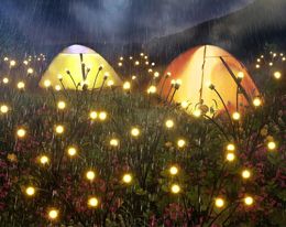 Luz de fiesta de camping, lámpara de campamento al aire libre, luz solar luces LED al aire libre, luces de jardín al aire libre, luz de lámpara de patio, luz de cadena de césped