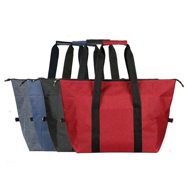 Sacs de pique-nique de Camping, équipement, sac isolant pliable et étanche, grande capacité, Portable en plein air, feuille d'aluminium, conservation de la fraîcheur