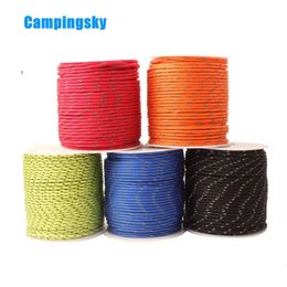 CAMPING SKY Paracord 2mm réfléchissant 3 brins noyau extérieur Camping corde Parachute cordon lanière tente multifonction Corda 240117