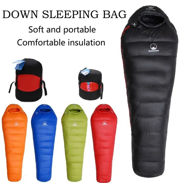 Sac de couchage de camping très chaud berceau de style maman adulte sac de sommeil 4 type d'épaisseur pour l'automne hiver extérieur voyage 240328