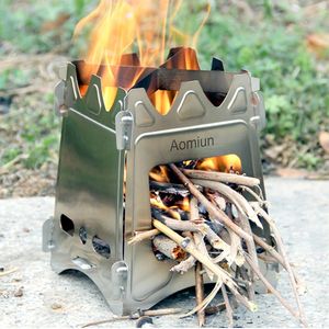 Campingkachel Compacte opvouwbare houtkachel Toeristische brander voor buiten kamperen Koken Picknick Survival Barbecue-uitrusting 240202