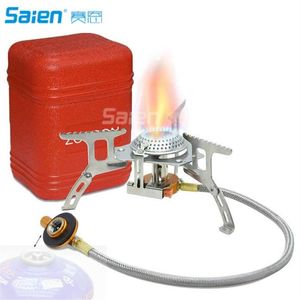 Réchaud de Camping ultraléger Portable, Mini réchaud d'extérieur, brûleur à gaz Butane Propane, équipement de pique-nique, sac à dos 4645826312Q