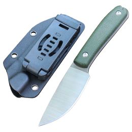Camping Survival Fixed Blade Knife Linen Handle with K Sage Edc Defense Outdoor Tool