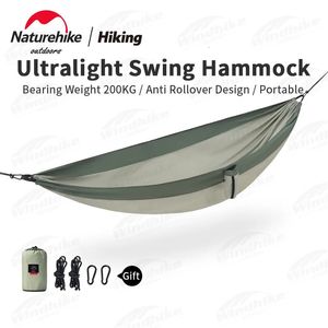 Camping Swing Hammock Ultralight 600G Anti rollover 12 personas 200 kg de peso de peso Forestado al aire libre 240306