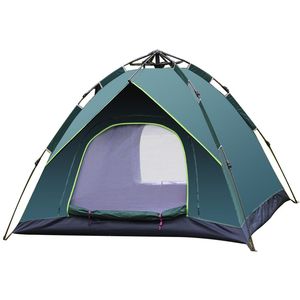 Campingtent buitentent 3-4 personen automatische dubbeldekkertent buiten, snel te openen draagbare tent