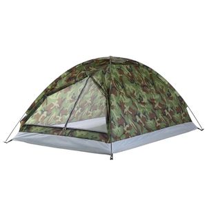 Tienda de campamento impermeable a prueba de viento con dosel UV Sun Shade para 1/2 persona Single Lapa Outdoor Camuflaje portátil Equipo de carpa 240411