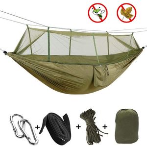 Campinggarden hangmat met muggen netto buitenmeubilair 12 persoon draagbare hangende bed sterkte parachute stoffen slaap sling 220606