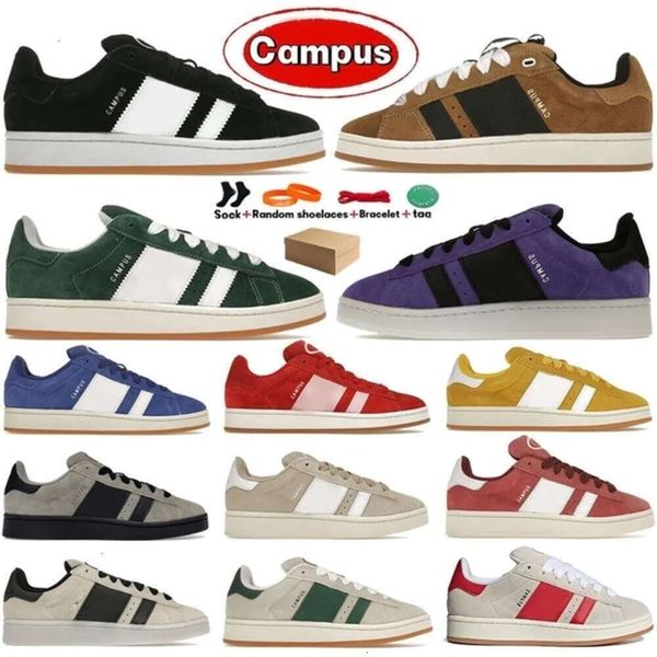 Campus 00s Chaussures Luxe Daim Gris Noir Vert Foncé Cloud Wonder Blanc Saint Valentin Semi Lucid Bleu Ambient Sky Hommes Femmes Entraîneurs Occasionnels