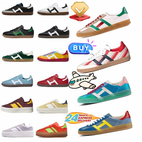 Sambes School Designer Shoes Baskets Plateforme Chaussures Casual Baskets En Daim Velours Hommes Femmes Baskets De Sport bleu EUR 36-45