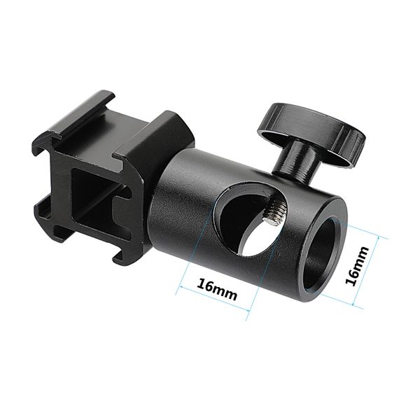 Camvate 16 mm Stand Head avec accessoires d'appareil photo à montage à chaussures à 3 voies pour la lampe de poche ou le microphone