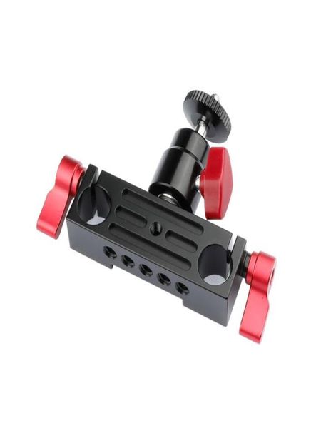 Camvate dslr tige pince railblock w ball head mont 14 mm system de rail de support de tige de 15 mm9116186