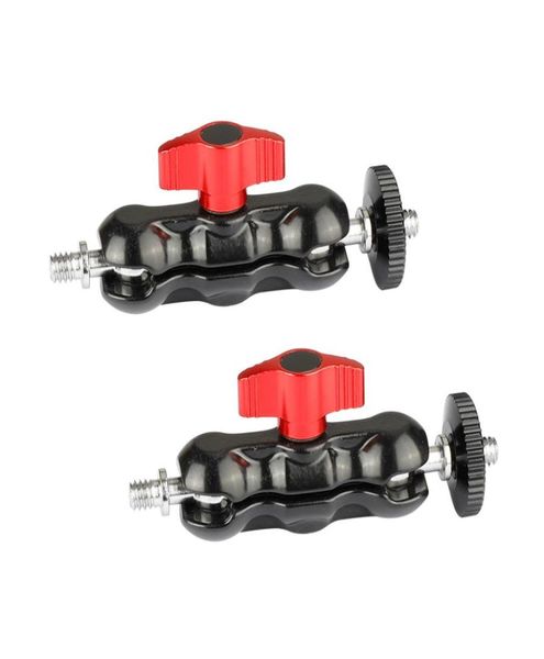 Camvate versátil 14quot20 mini bola de extensión de la cabeza del brazo rojo para accesorios de cámara 2 piezas C20792245737