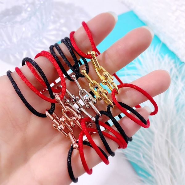 Puede Tamaño ajustable Pulseras con hebilla Pulseras simples y elegantes de moda Pulseras con hebilla Pulseras en forma de U Pulsera gruesa con hebilla de herradura