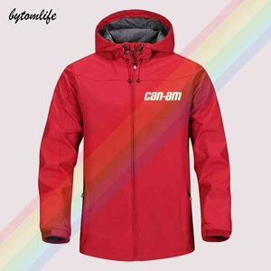 Can Am Off Road BRP ATV Commander Winter Jacket Men Lichtgewicht Hooded Zipper jas Winddichte buitensportkleding Aziatische maat T220816