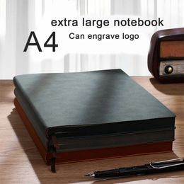 Peut gravir A4 épais en cuir souple Notebook Burepad Business Business Minsist Minutes Sujet étudiant Extrait 240401