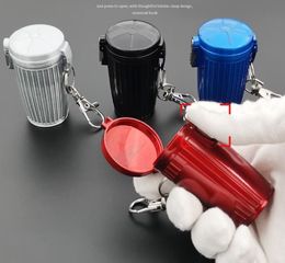 Peut porte-clés cendrier de poche rond cigarette fumer porte-clés poubelle cendrier accessoires 4 couleurs étui outil pour usage de voiture de bureau à domicile